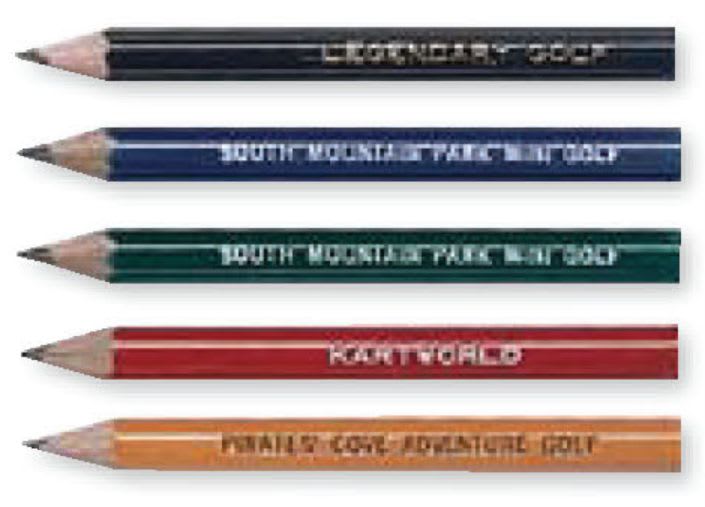 Custom miniature golf pencils