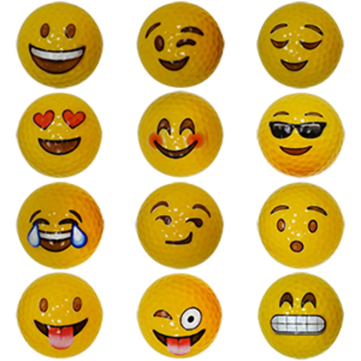 Emoji novelty golf balls - assorted