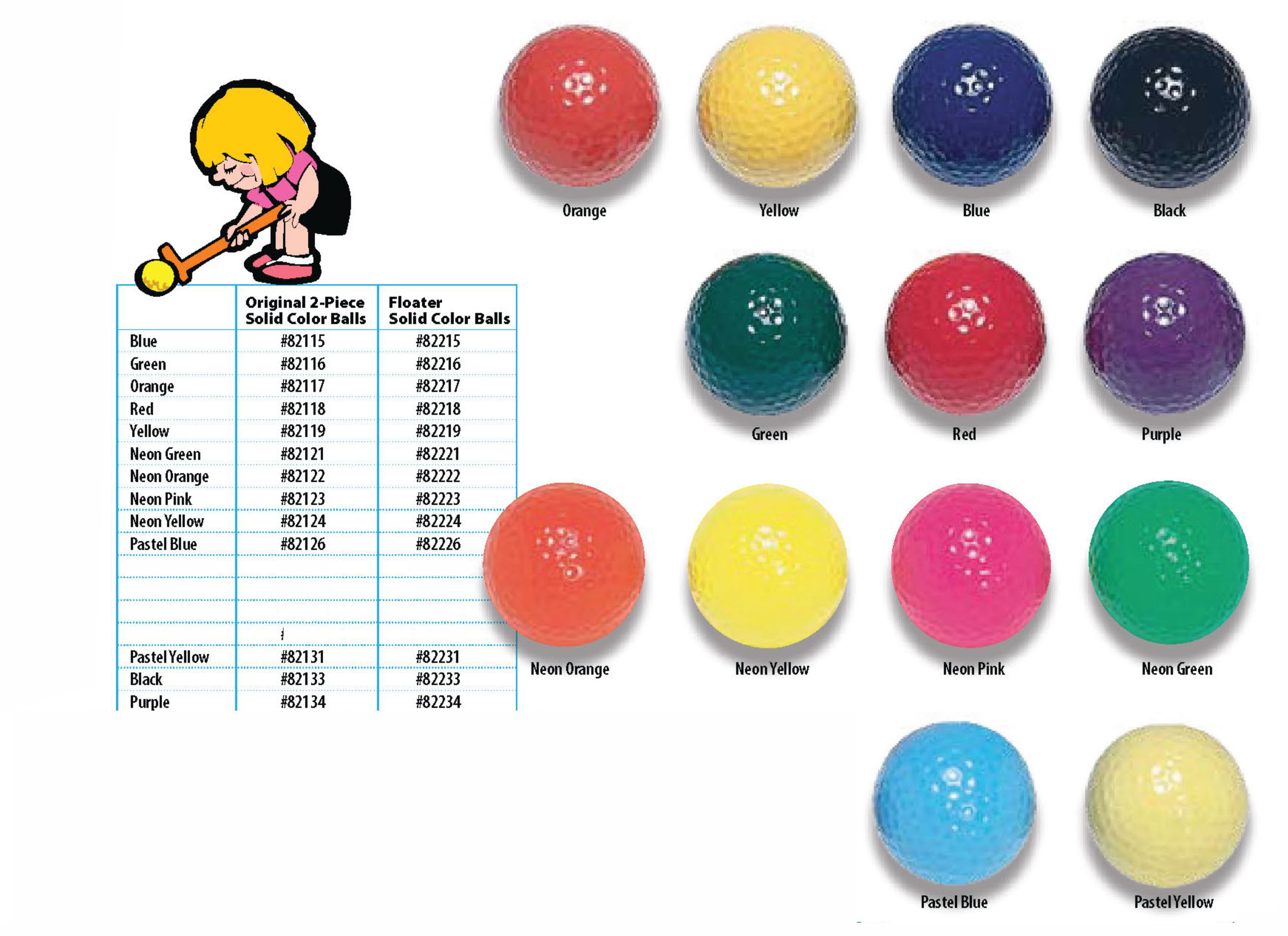 2 Piece MiniPutt Balls Miniature Golf Store