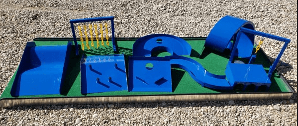 9 PIECE SET MINI GOLF COURSE OBSTACLE