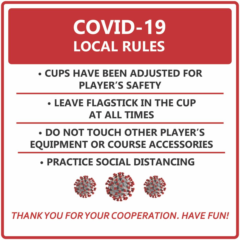 covid safety sign golf