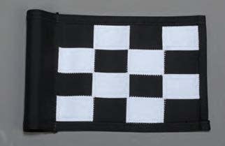 black white checkered putting flag