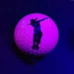 BLACK LIGHT DAB GOLF BALL