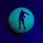 BLACK LIGHT FLOSSER GOLF BALL