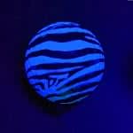 BLACK LIGHT ZEBRA GOLF BALL