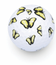 butterflies golf ball