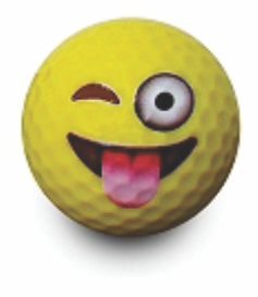 emoji wink novelty golf ball