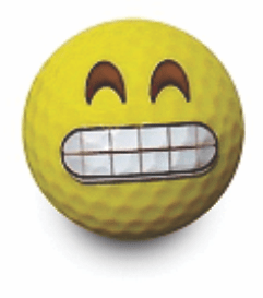 emoji teeth novelty golf ball mini-putt