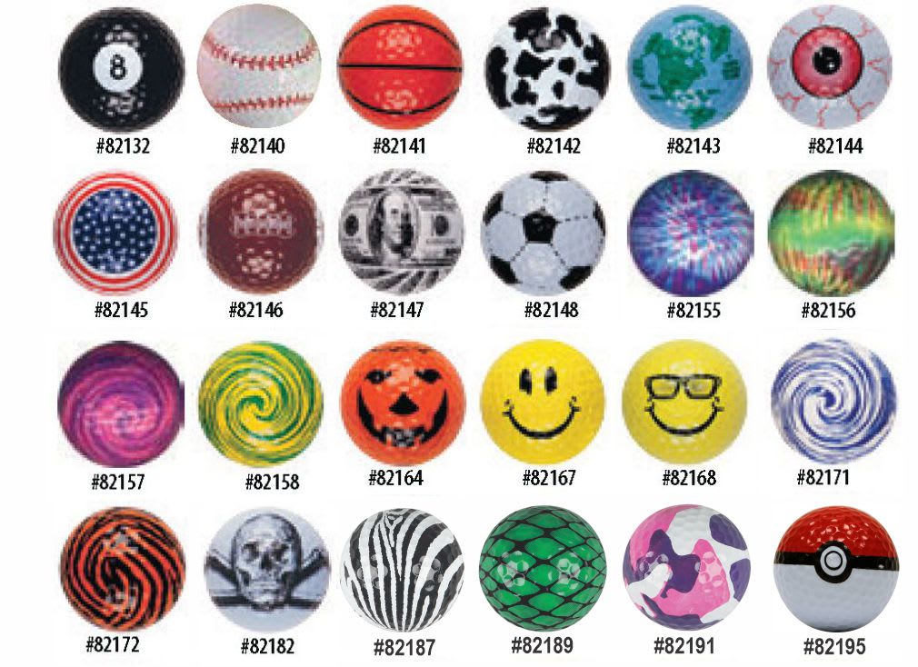 novelty mini putt balls