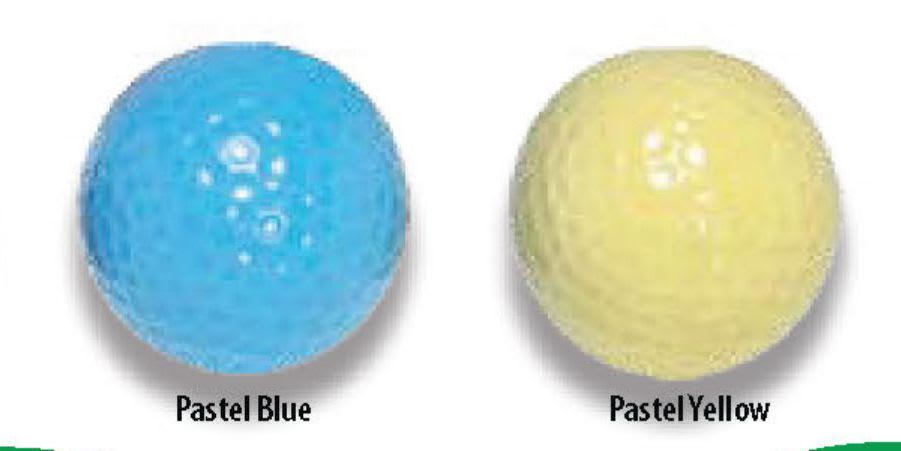 pastel mini putt balls